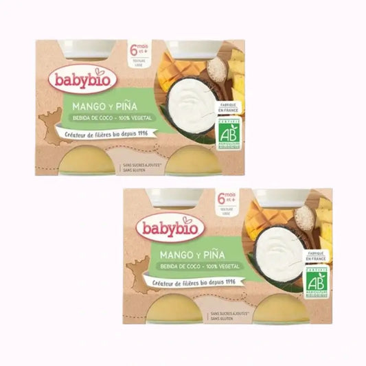 Babybio Iogurte Coco Manga Ananás, embalagem 2 x 2X130 g