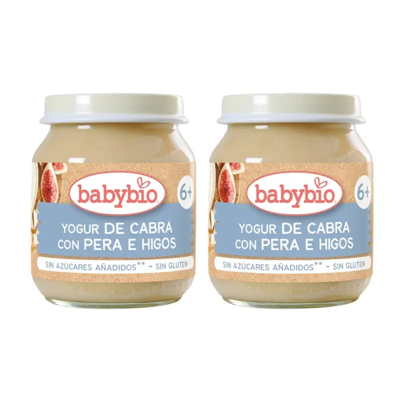 Babybio Iogurte de cabra com leite de manteiga e figos, embalagem de 2 x 130 g