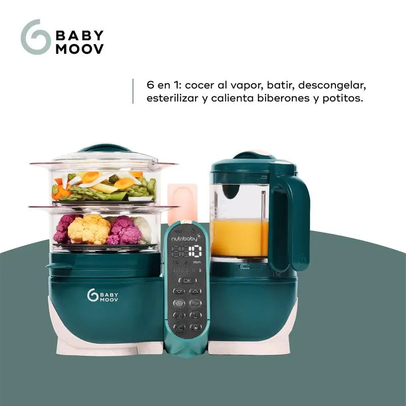 Babymoov Bebé Robô Multifunções 6 em 1 Nutribaby(+) Verde Opala