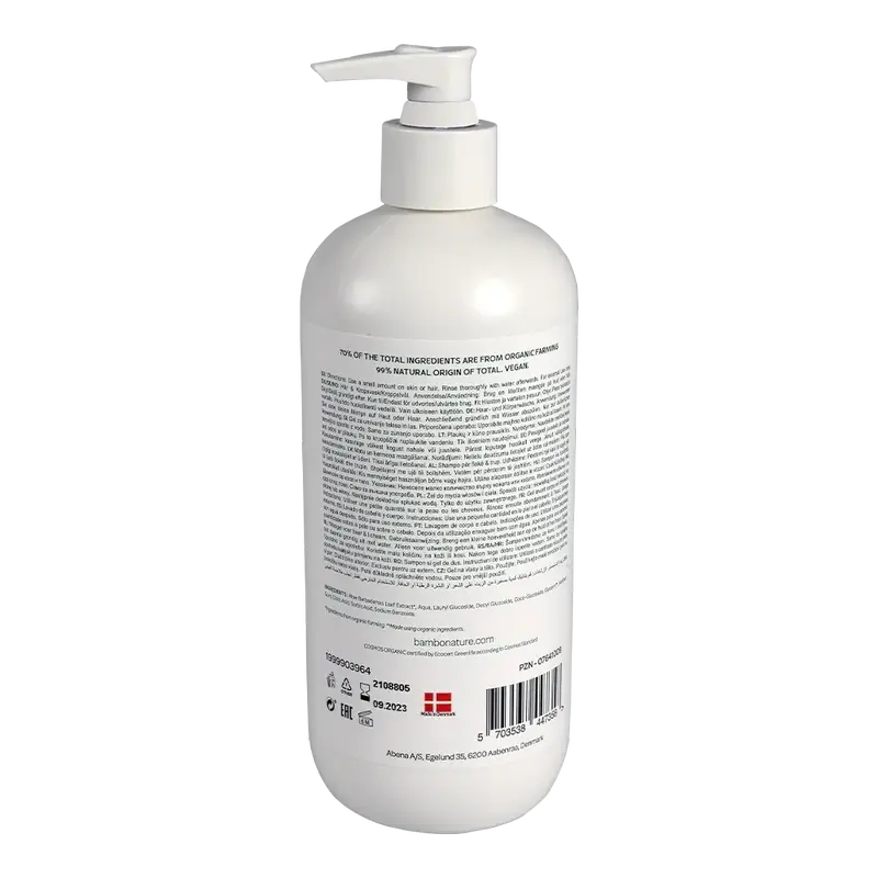 Gel de Banho e Champô Bambo Nature, 500 ml