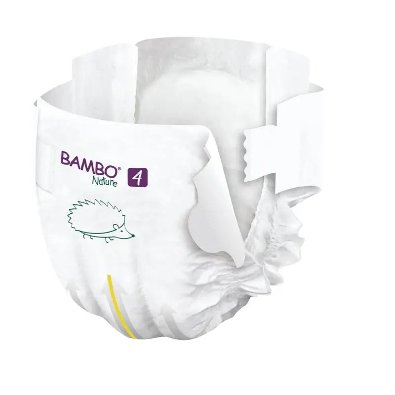 Fraldas Bambo Nature Tamanho 4 (7-14 Kg), 48 unidades.