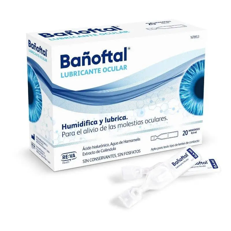 GOTAS DE BANHO OFTÁLMICO 20 DOSES ÚNICAS 0,4 ML