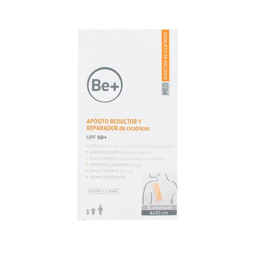 Be+ Aposito Reduct Repar Cicat 4x30cm 5u