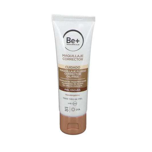 BE+ MAQUILLAJE FLUIDO CORRECTOR OIL FREE SPF 20 P OSCURA 40 ML