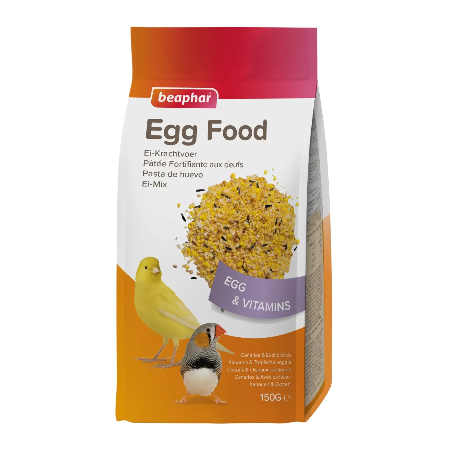 Pasta de Ovos Beaphar para Canários e Aves Exóticas, 150 g