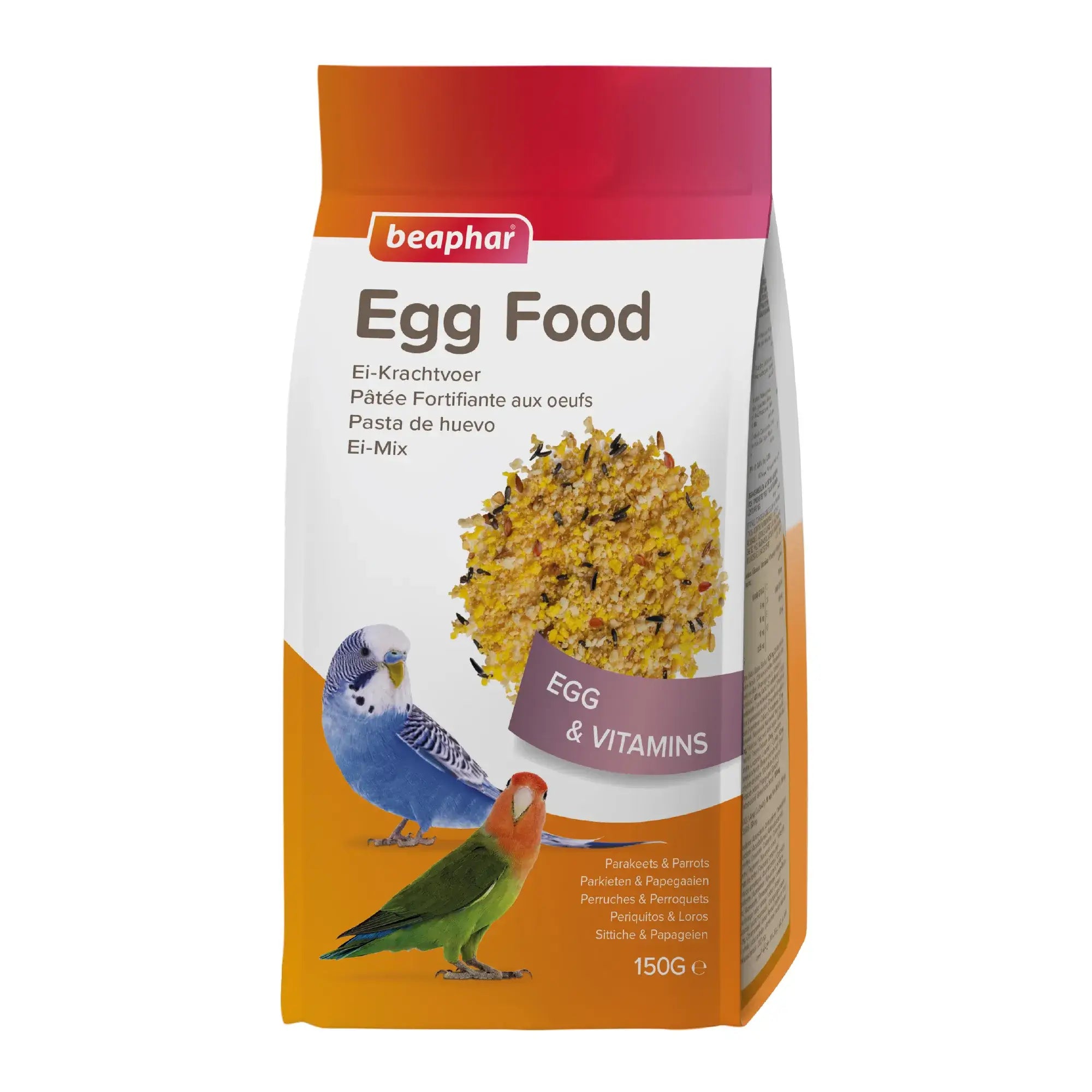 Beaphar Pasta de Ovos para Periquitos Periquitos Agapornis Papagaios, 150 g