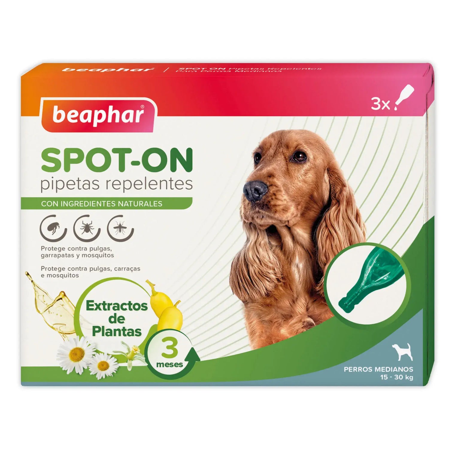 Beaphar Repulsive Antiparasitic Dog Med Pipetas, 3x2 ml