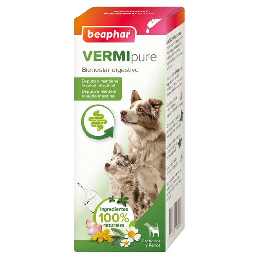 Beaphar Vermipure Liquid Solution Natural Dogs, 50 ml