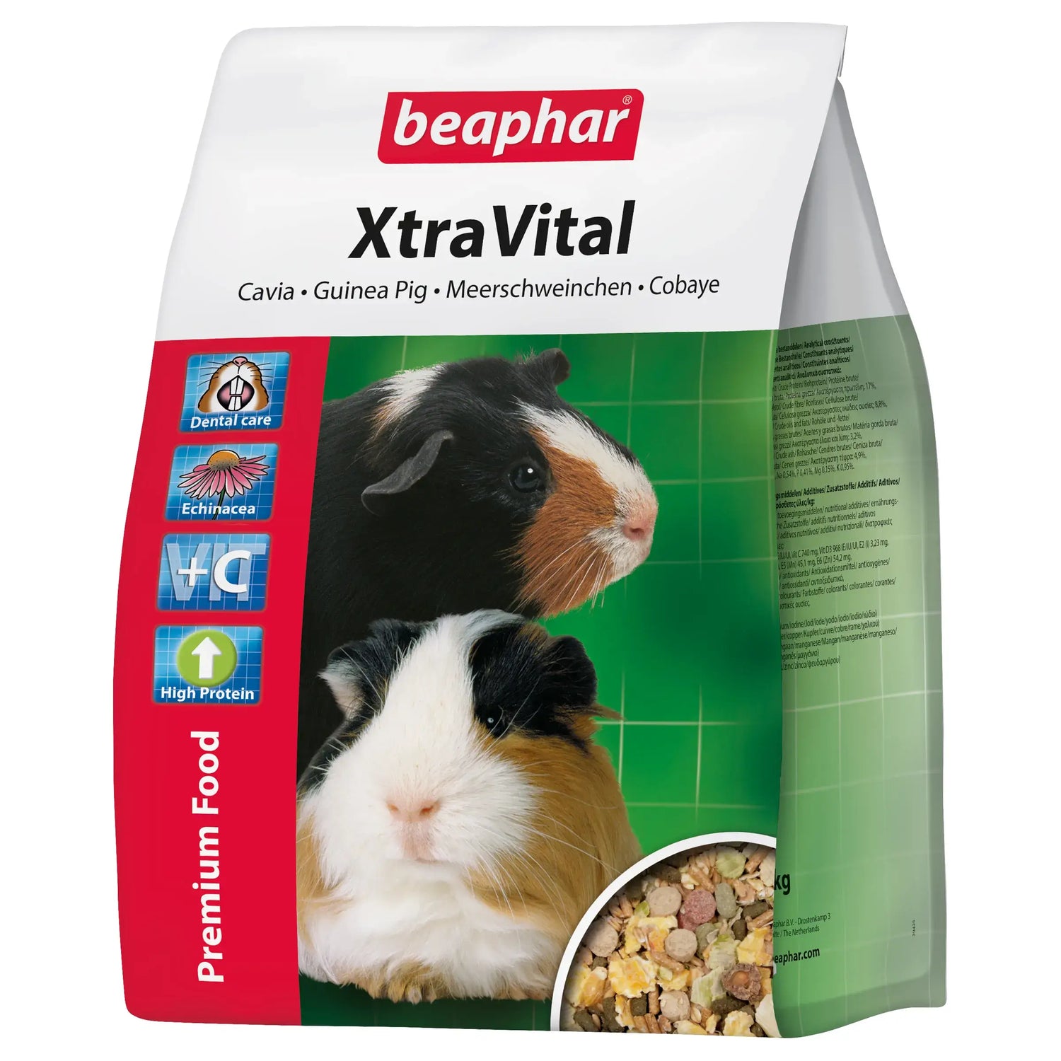 Alimento Beaphar Xtravital para porquinhos-da-índia, 2,5 kg