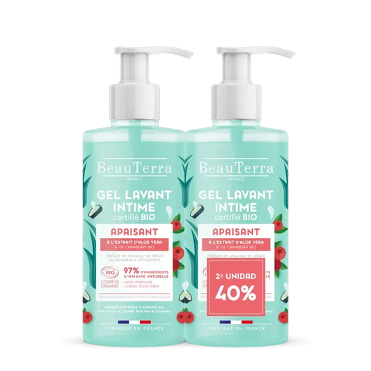 Beauterra Higiene Corporal Duo Pack Gel Íntimo Calmante Bio 500 Ml 2ª unidade 40%.
