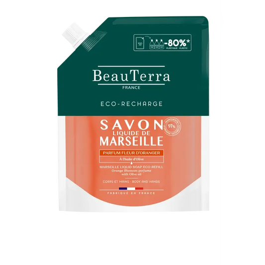 Beauterra Refil Higiene Corporal Sabonete Marselha Flor de Laranjeira 900 Ml