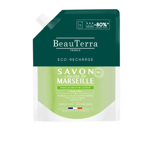 Beauterra Refil Higiene Corporal Sabonete Marselha Menta-Limão 900 Ml