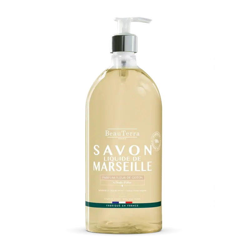 Sabonete Beauterra Flor de Algodão Marselha , 1000 ml