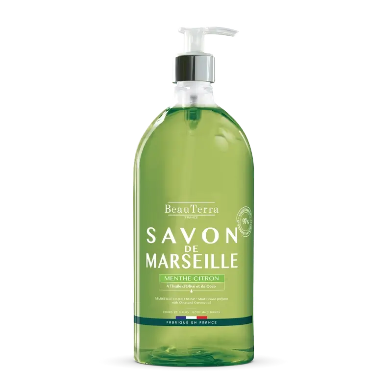 Sabonetes Beauterra Marselha Sabonete Marselha Menta-Limão , 1000 ml