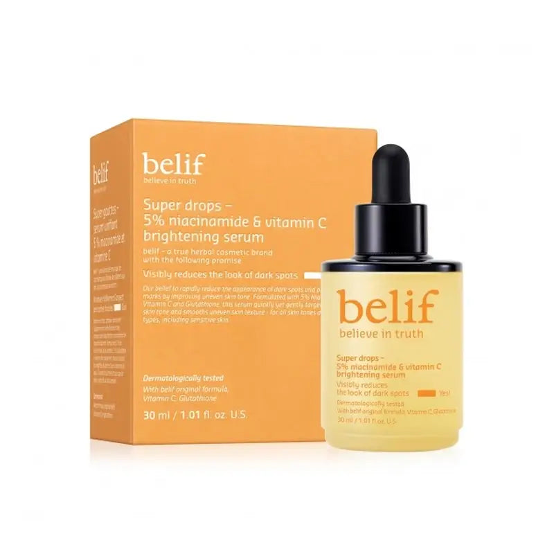 Belif Super Gotas - 5% Niacinamida & Vitamina C Sérum Iluminador , 30 ml