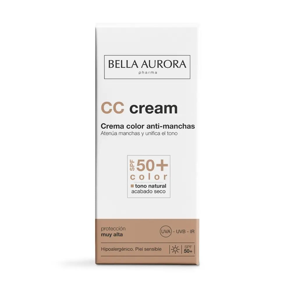 Bella Aurora CC Protect Sunscreen com FPS a cores 50+, 30 ml