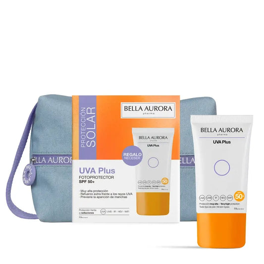Bella Aurora Anti-Blemish Sunscreen Uva Plus Spf50+ + Jean Gift Bag, 50 ml