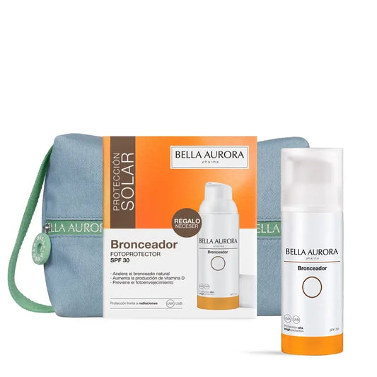 Bella Aurora Fotoprotector Protetor solar bronzeador Spf30 + Conjunto de oferta Jean, 50 ml
