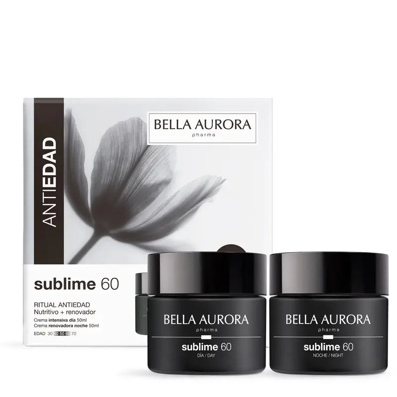 Bella Aurora Sublime 60 Pack - Ritual Anti-Envelhecimento, Nutritivo e Renovador, 50 + 50 ml