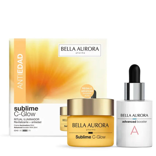Bella Aurora Sublime C-Glow Pack + Advanced Booster Aha - Ritual Iluminador, 50 + 30 ml