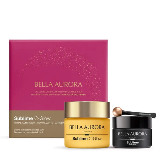 Bella Aurora Sublime Pack Iluminador Anti-Idade C-Glow + Contorno de Olhos , 50 + 15 ml