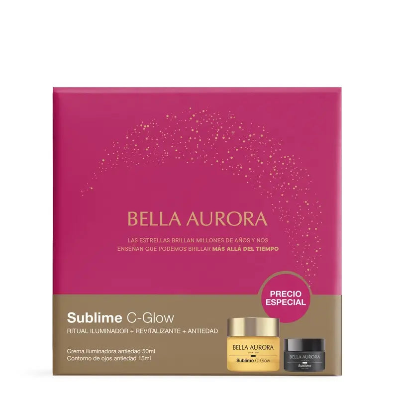 Bella Aurora Sublime Pack Iluminador Anti-Idade C-Glow + Contorno de Olhos , 50 + 15 ml