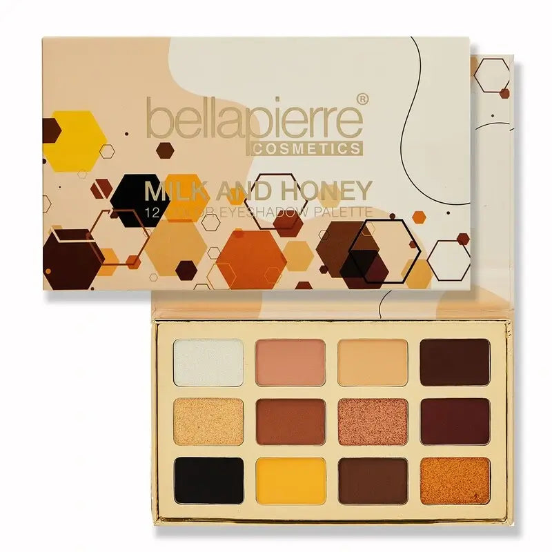 Bellapierre Cosmetics Milk & Honey Eyeshadow Palette, 12 Cores , 25 g