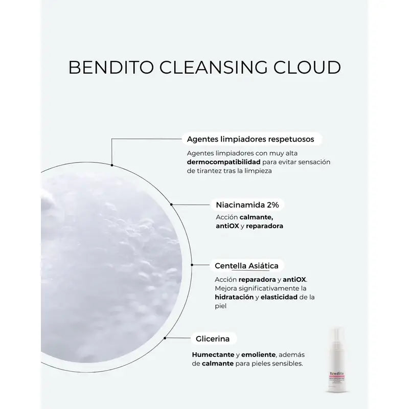 Bendito Cleansing Cloud Espuma de Limpeza, 150 ml