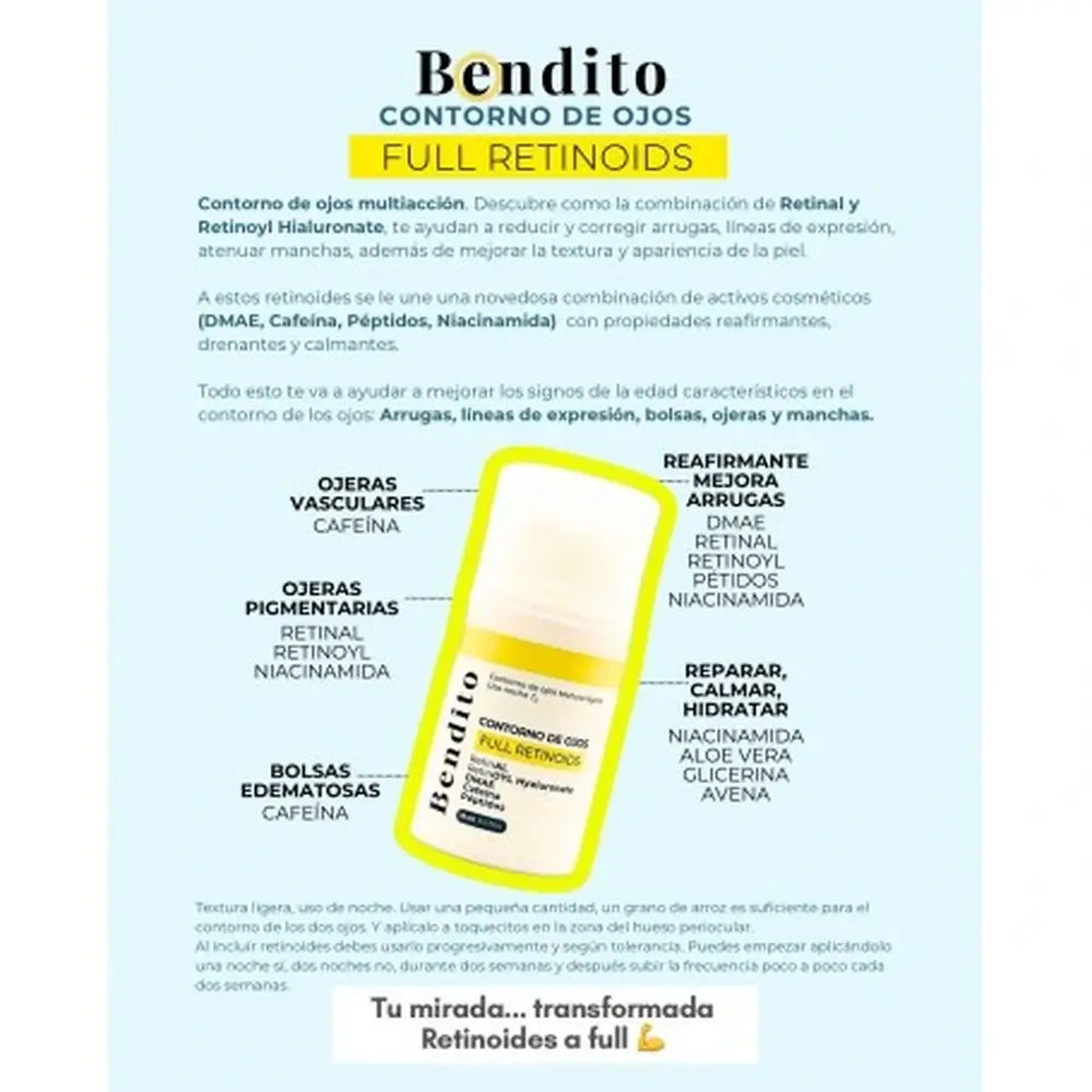 Bendito Full Retinoids Multi-Action Eye Contour, 15 ml