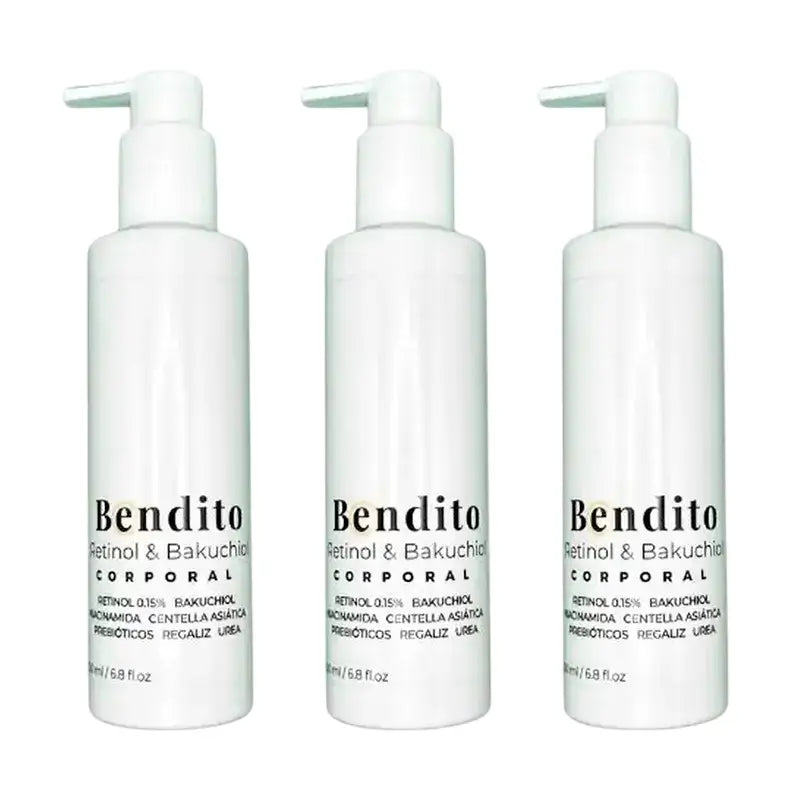 Bendito Retinol & Bakuchiol Creme Corporal, Embalagem 3 x 200 ml