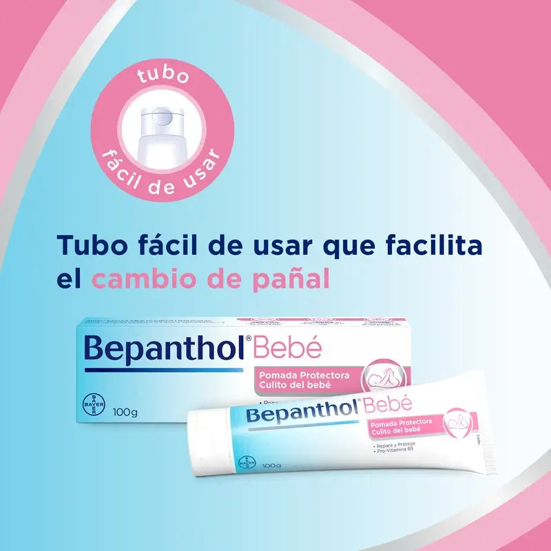 Bepanthol Pomada Protetora Creme para a Fralda do Rabo do Bebé, 100 g