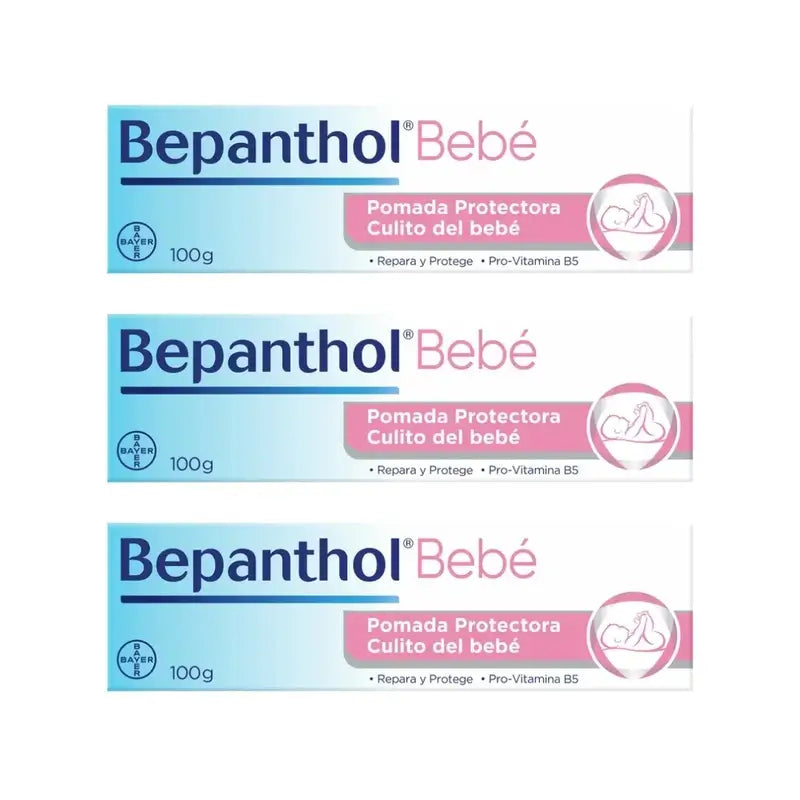 Bepanthol Pomada protetora para bebés, 3X100 Gr