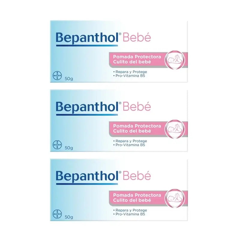 Bepanthol Pomada protetora para bebés, 3X50 Gr