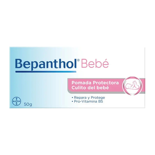 Bepanthol Pomada protetora Creme para fraldas Cuidados com o rabinho do bebé, 50 gr