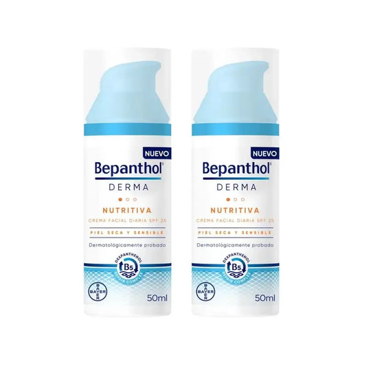 Bepanthol Derma Creme Facial Diário Nutritivo FPS 25, 2X50 Ml