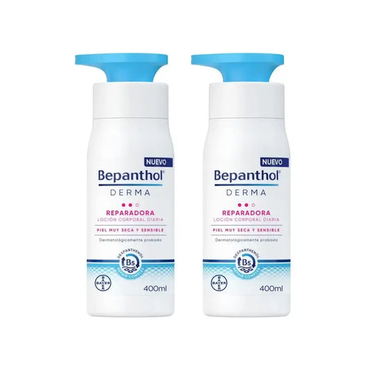 Bepanthol Derma Loção Corporal Diária Reparadora, 2X400 Ml