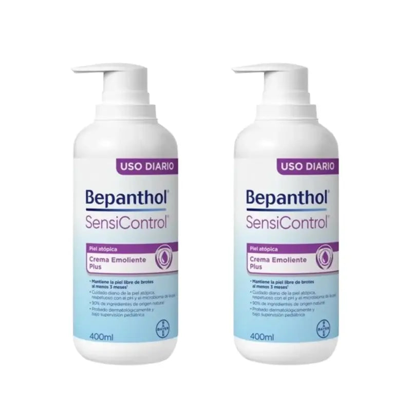 Bepanthol Sensicontrol Creme Emoliente Diário, 2X400 Ml