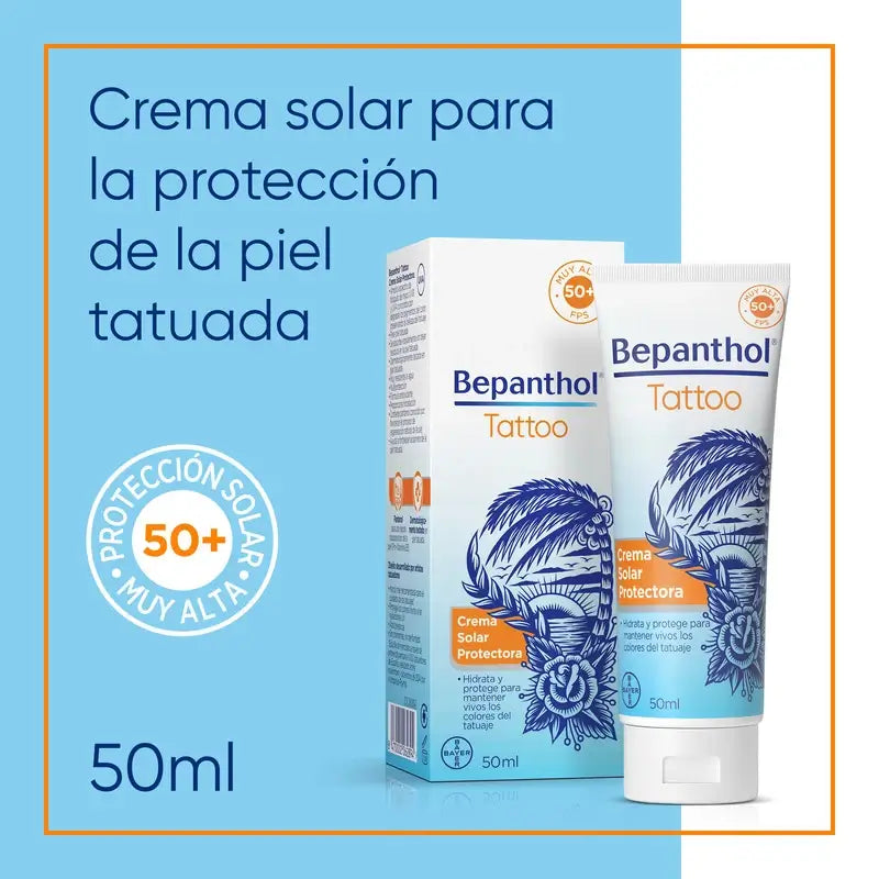 Bepanthol Tattoo Protetor Solar SPF50, 50 ml