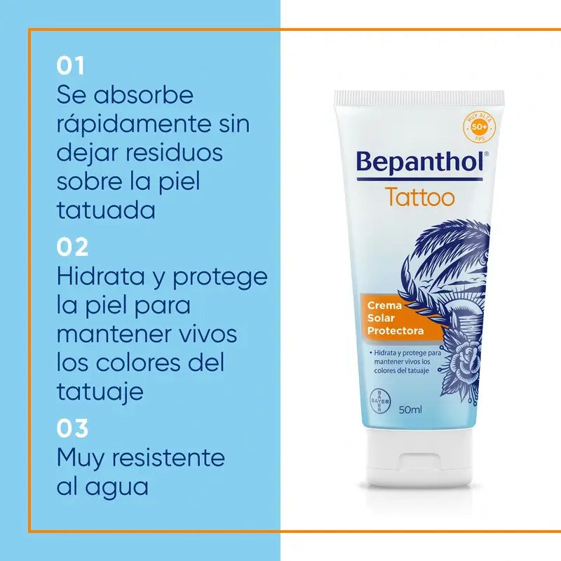 Bepanthol Tattoo Protetor Solar SPF50, 50 ml