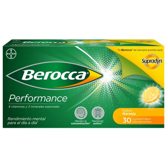 Berocca Performance Orange, 30 Pastilhas Efervescentes