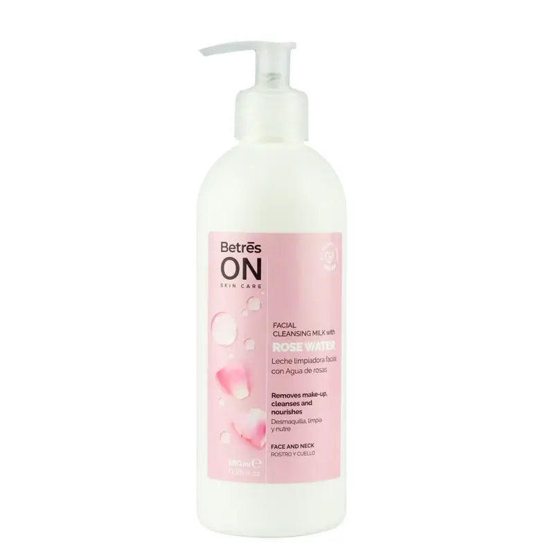 Betres On Leite de Limpeza Facial Água de Rosas, 380 ml