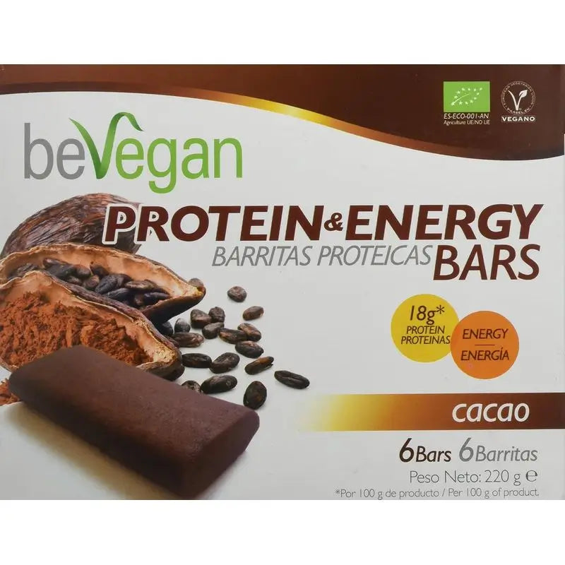 Barras de Proteína Bevegan - Energia Cacau 6pcs Bio Sg Vegan