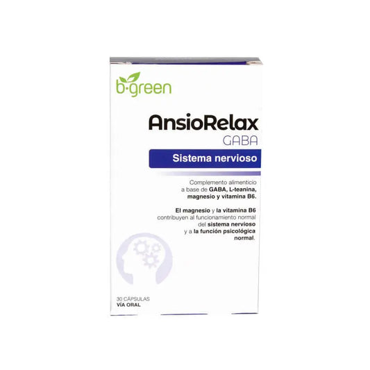 B-Green Ansiorelax Gaba Nervous System, 30 cápsulas
