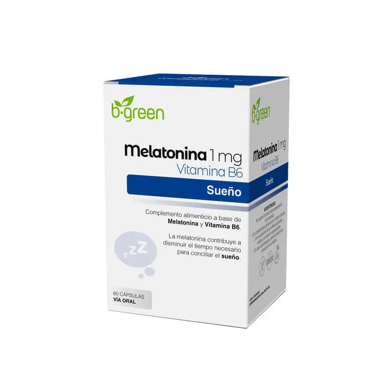 B-Green Melatonina 1 mg Dormir, 60 cápsulas