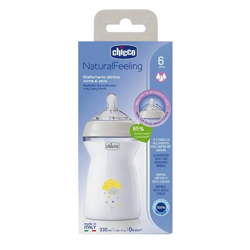 Biberão Chicco Naturalfeeling Rapid Flow 330Ml 6 M+