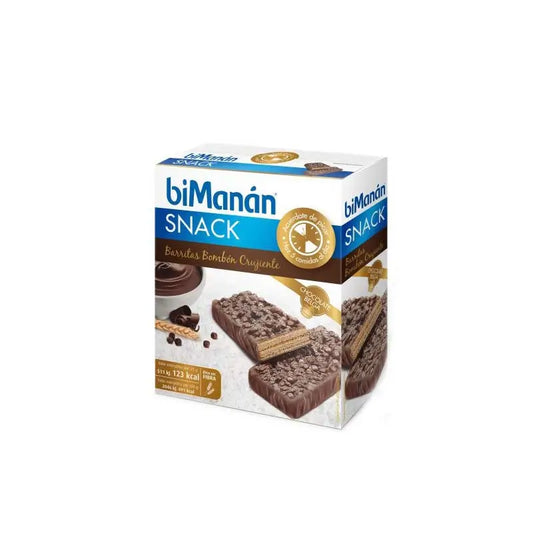 biManán Snack Snack Bombon Crunchy 4 Bars x 25 gramas