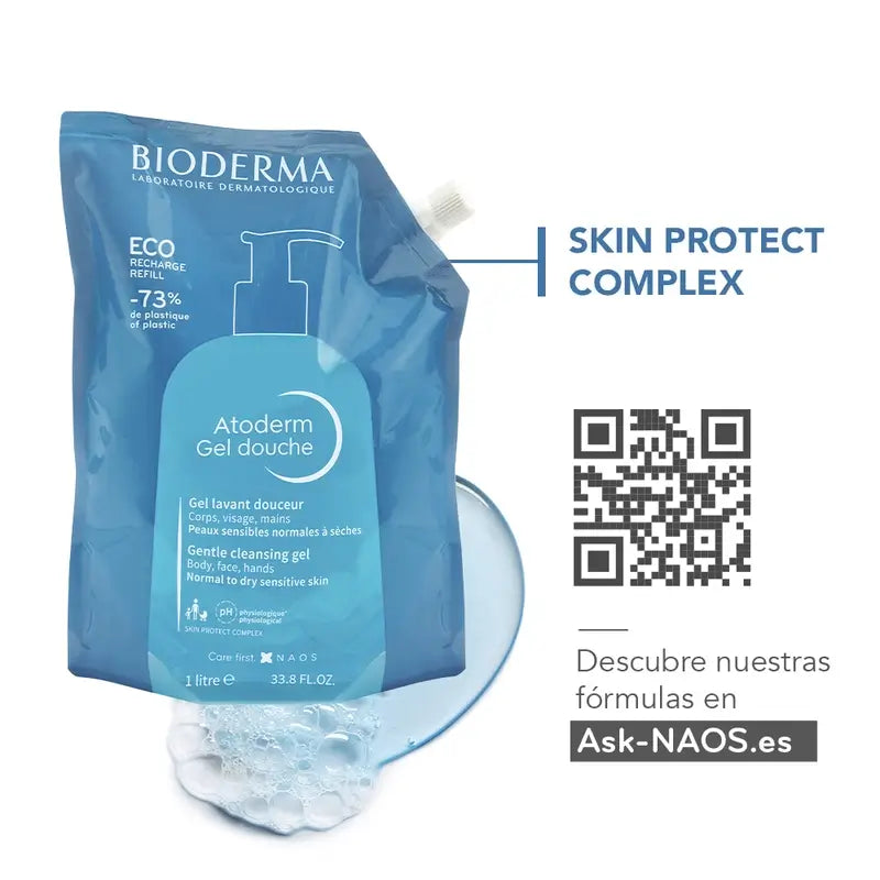 Gel de Duche Bioderma Atoderm Eco-Refill, 1L