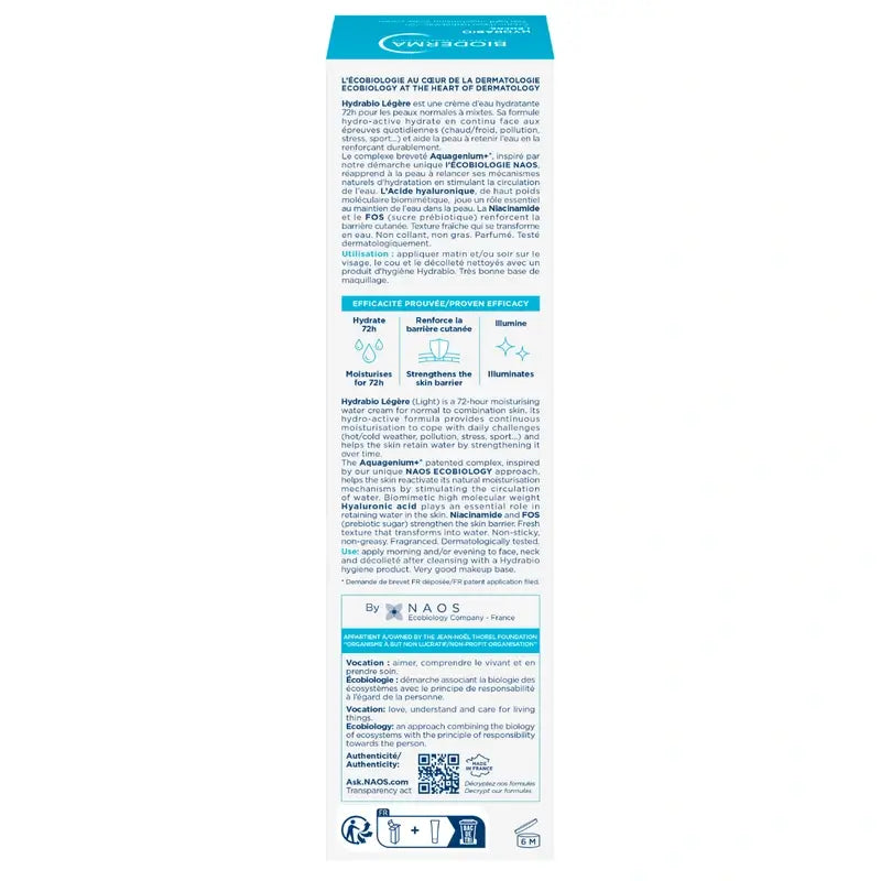 Bioderma Hydrabio Creme Ligeiro, 40 ml