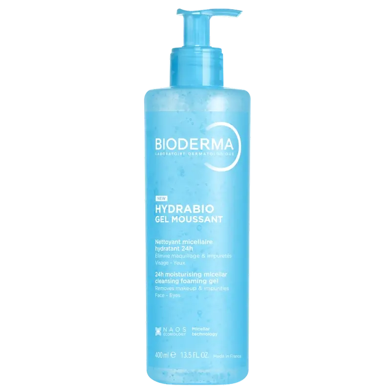 Bioderma Hydrabio Gel Moussant Gel Micelar para peles desidratadas , 400 ml