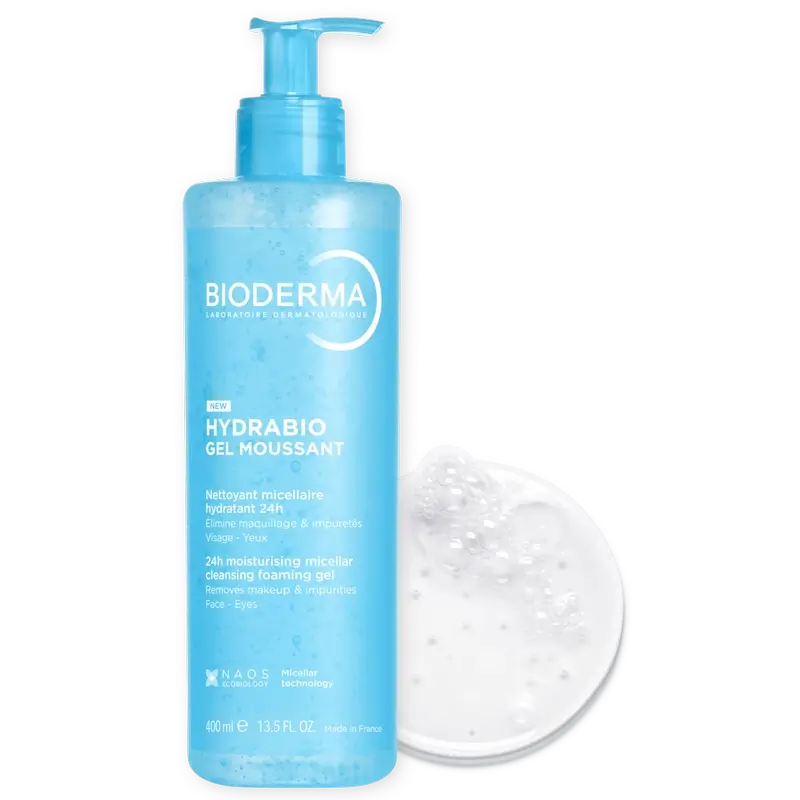 Bioderma Hydrabio Gel Moussant Gel Micelar para peles desidratadas , 400 ml
